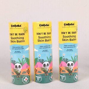NEW EmBeba Don't Be Rash Soothing Skin Balm Bundle of 3 Natural Sensitive Skin
